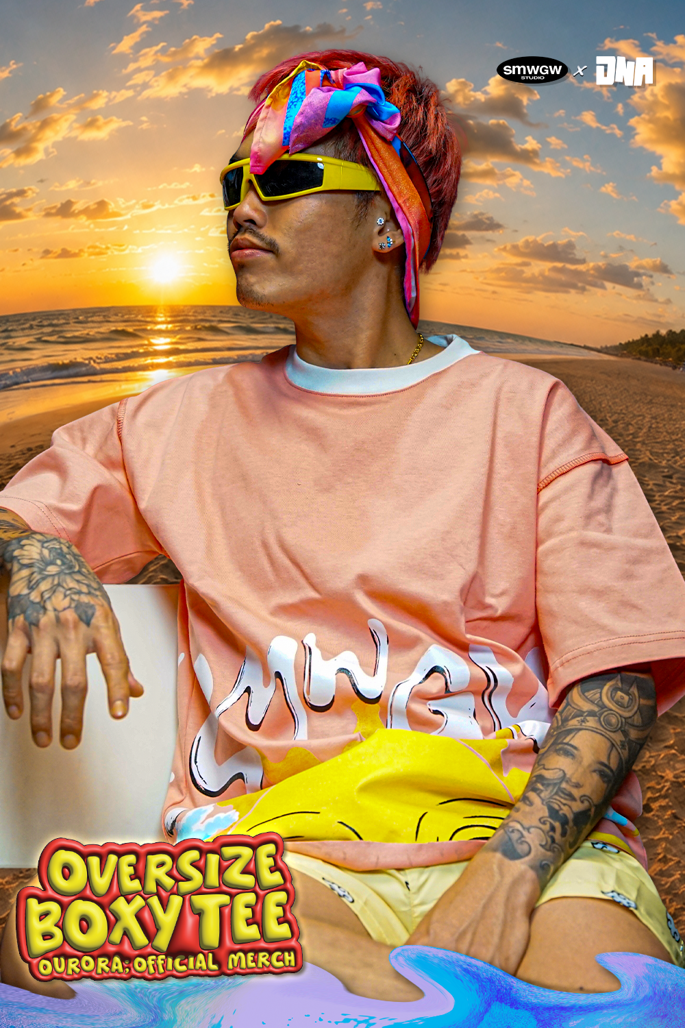 COLLAB MERCH OVERSIZE TEE SMWGW X DNA