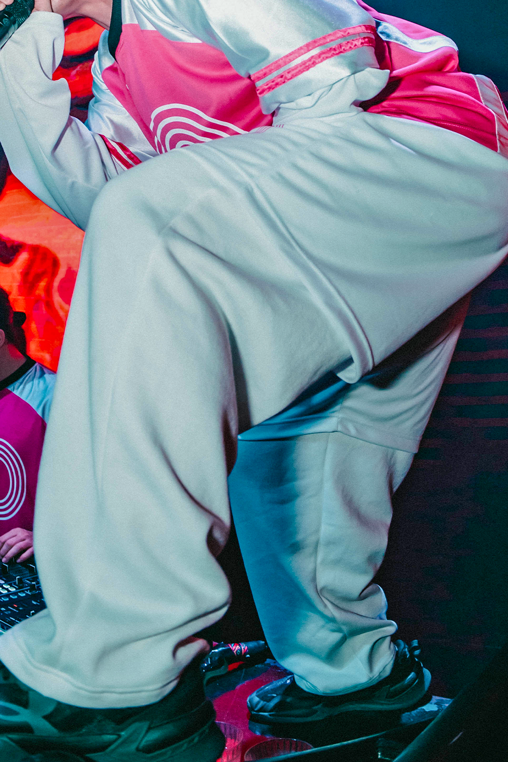 NEW! SMWGW DOUBLE LAYERED JERSEY SWEATPANTS - WHITE COLOUR - Image 4