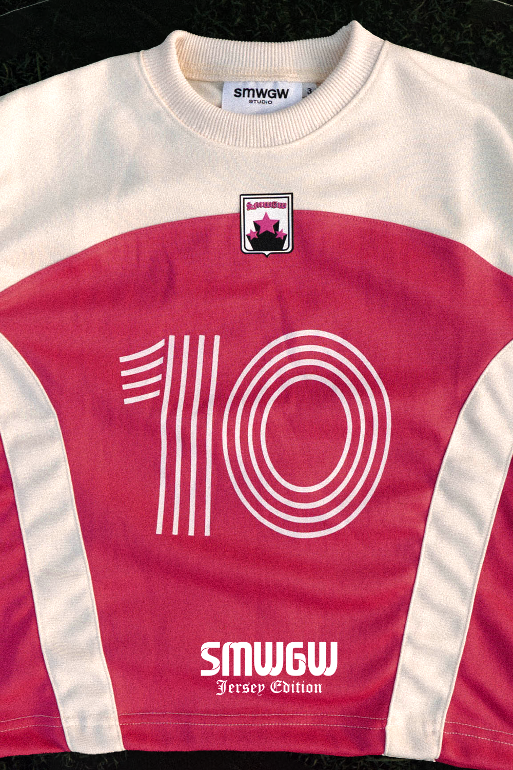 NEW! SMWGW BABY TEE JERSEY EDITION - PINK ON CREAM COLOUR - Image 2