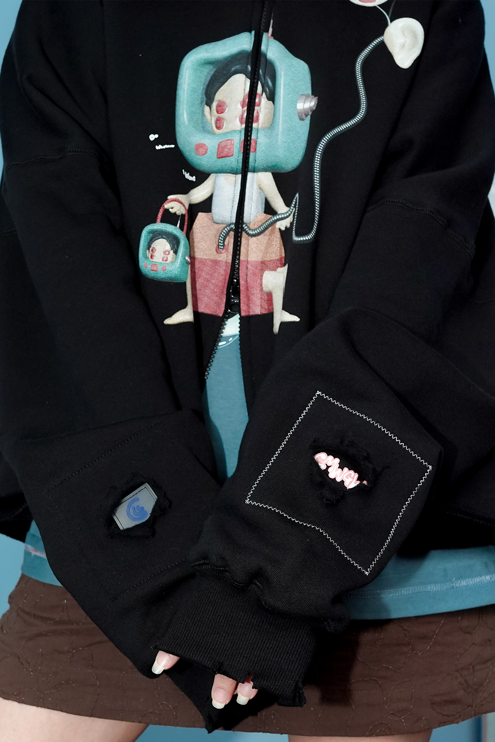 Kuroi Oversize Hoodie Black | LILXSMWGW COLLAB | Pre Order - Image 5
