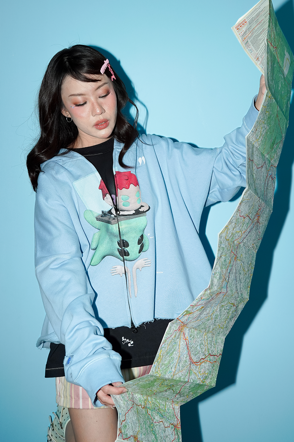 Aoi Oversize Hoodie Blue | Pre Order - Image 7