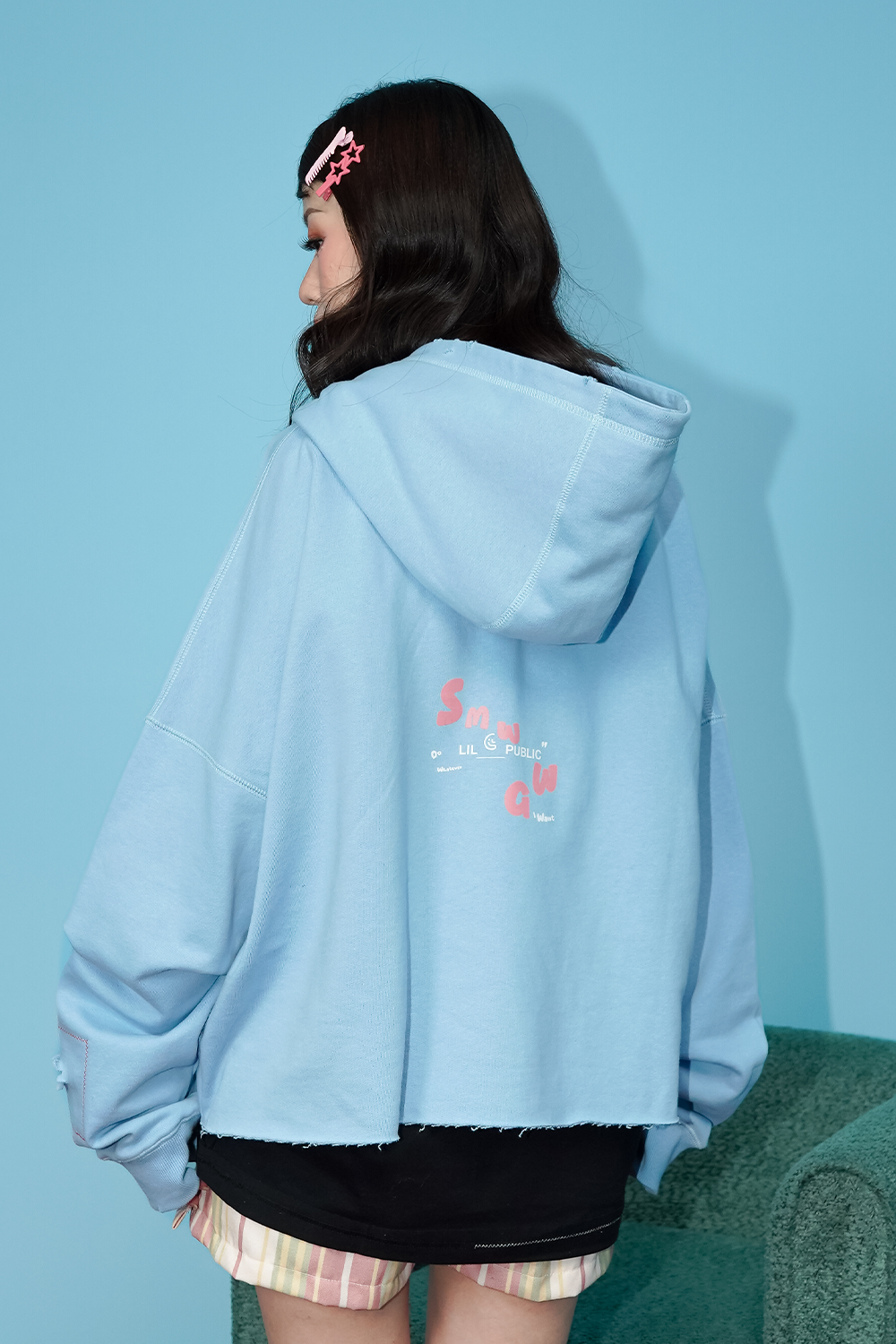 Aoi Oversize Hoodie Blue | Pre Order - Image 8