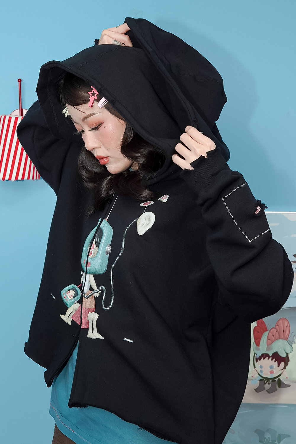 Kuroi Oversize Hoodie Black | LILXSMWGW COLLAB | Pre Order - Image 7