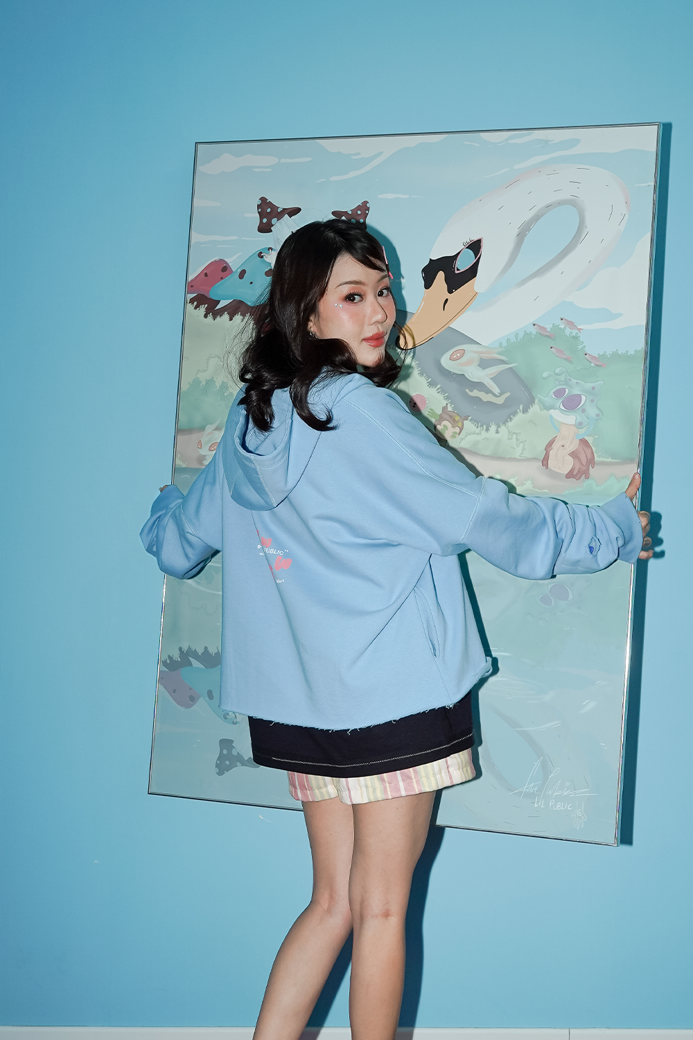Aoi Oversize Hoodie Blue | Pre Order - Image 4